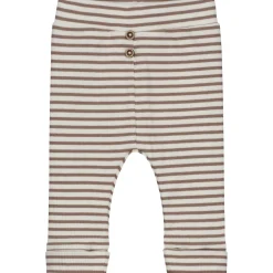 Sweet Petit Mini broek rib  strepen bruin
