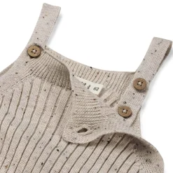 Sweet Petit Mini newborn tuinbroek mouwloos effen beige