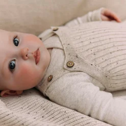 Sweet Petit Mini newborn tuinbroek mouwloos effen beige