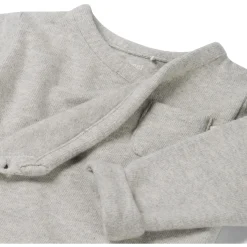 Sweet Petit Mini overslagshirt lange mouwen effen grijs