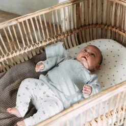 Sweet Petit Mini overslagshirt lange mouwen effen grijs