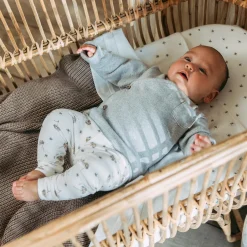 Sweet Petit Mini overslagshirt lange mouwen effen grijs