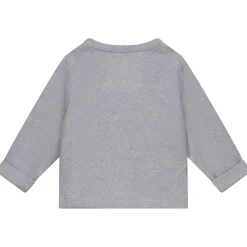 Sweet Petit Mini overslagshirt lange mouwen effen blauw