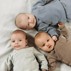 Sweet Petit Mini overslagshirt lange mouwen effen blauw