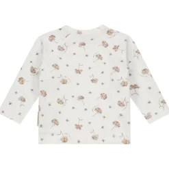 Sweet Petit Mini overslagshirt lange mouwen all over print wit