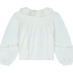 Sweet Petit peuter blouse Sas lange mouwen effen wit