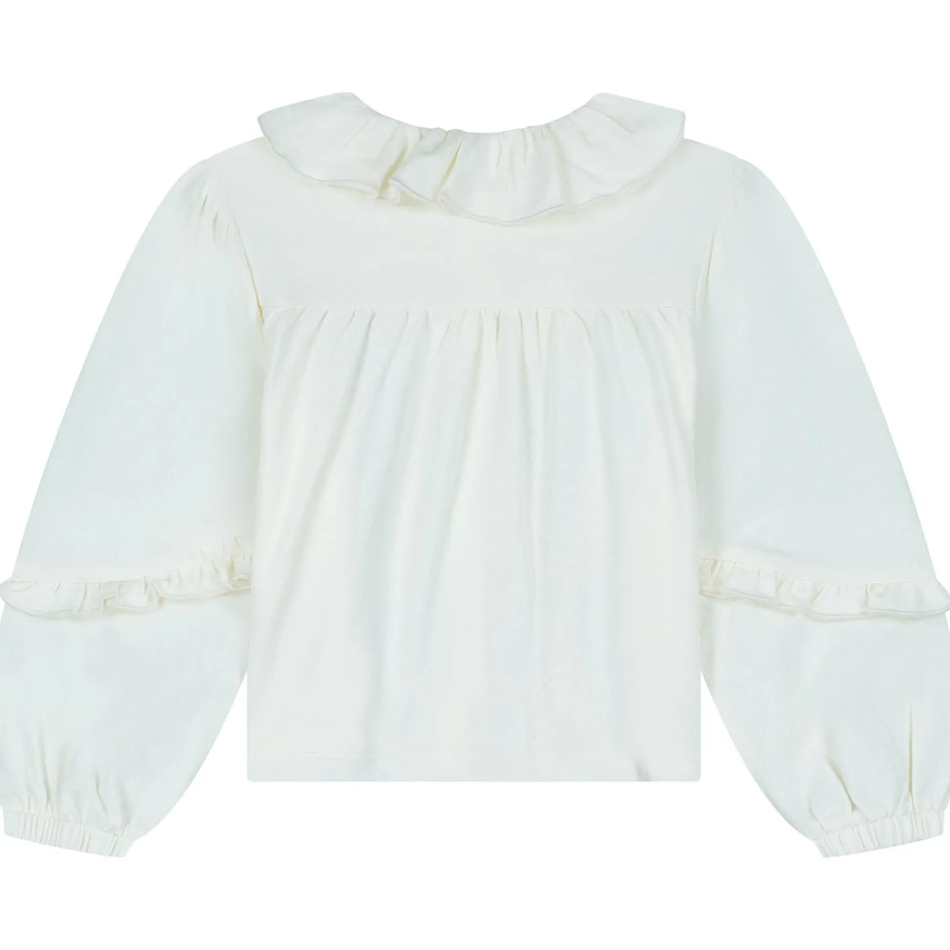 Sweet Petit peuter blouse Sas lange mouwen effen wit