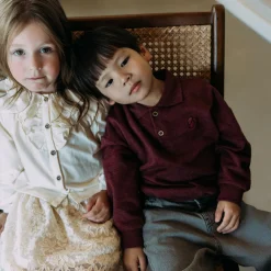 Sweet Petit peuter blouse Sas lange mouwen effen wit