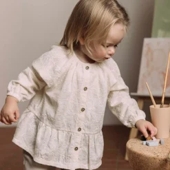 Sweet Petit peuter blouse Izza lange mouwen effen wit