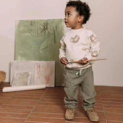 Sweet Petit peuter broek effen groen