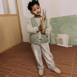 Sweet Petit peuter gilet mouwloos effen groen