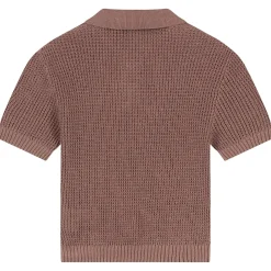 Sweet Petit peuter polo korte mouwen effen bruin