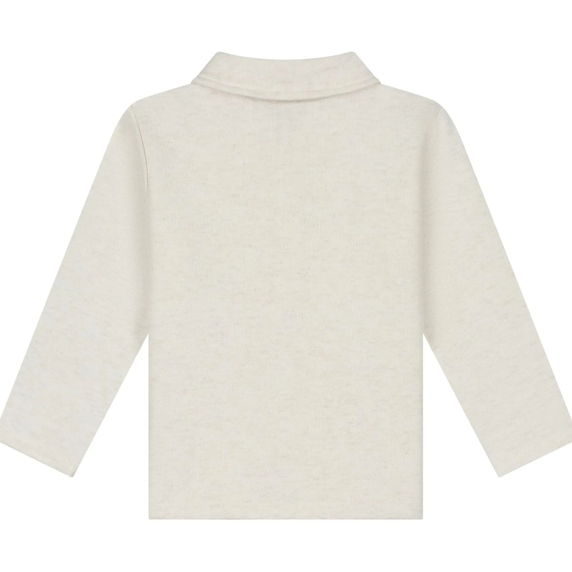 Sweet Petit peuter polo Nathan lange mouwen effen beige