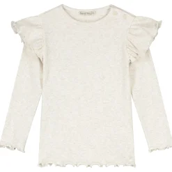 Sweet petit peuter shirt Meave lange mouwen effen wit