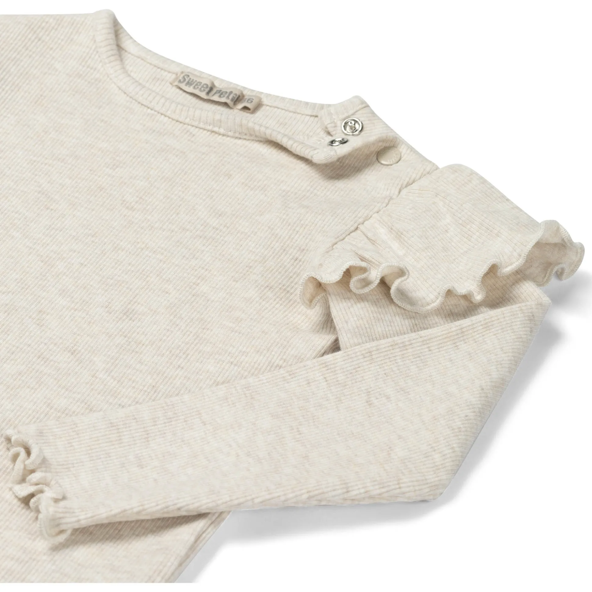 Sweet petit peuter shirt Meave lange mouwen effen wit