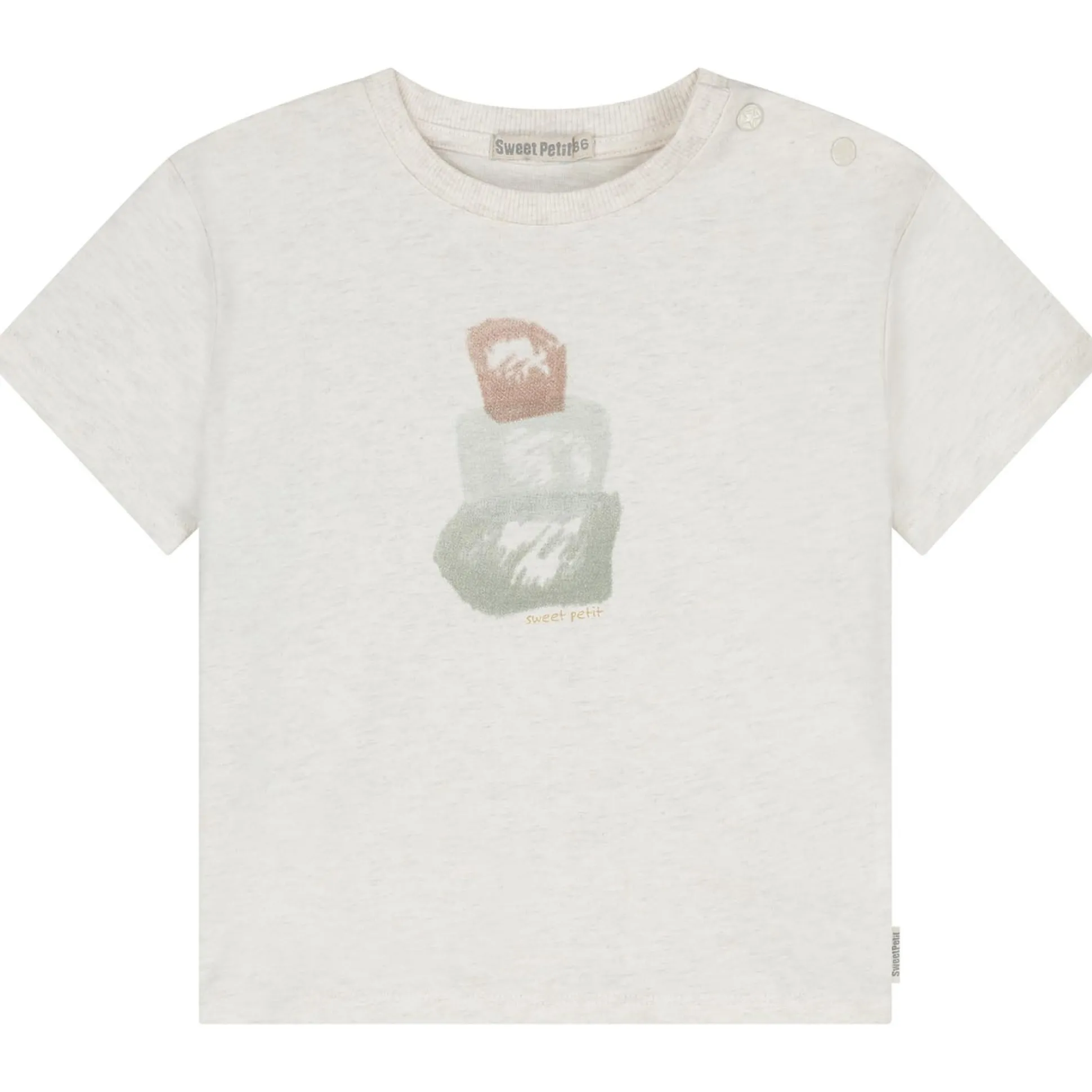 Sweet Petit peuter shirt korte mouwen printopdruk beige