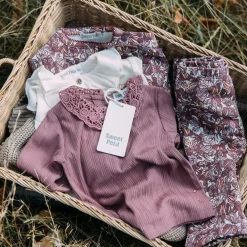 Sweet petit peuter shirt Zoe lange mouwen effen paars