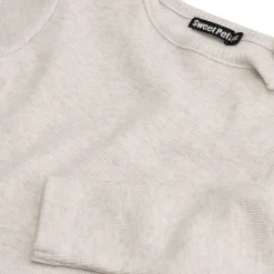 Sweet Petit peuter shirt Robin lange mouwen effen beige