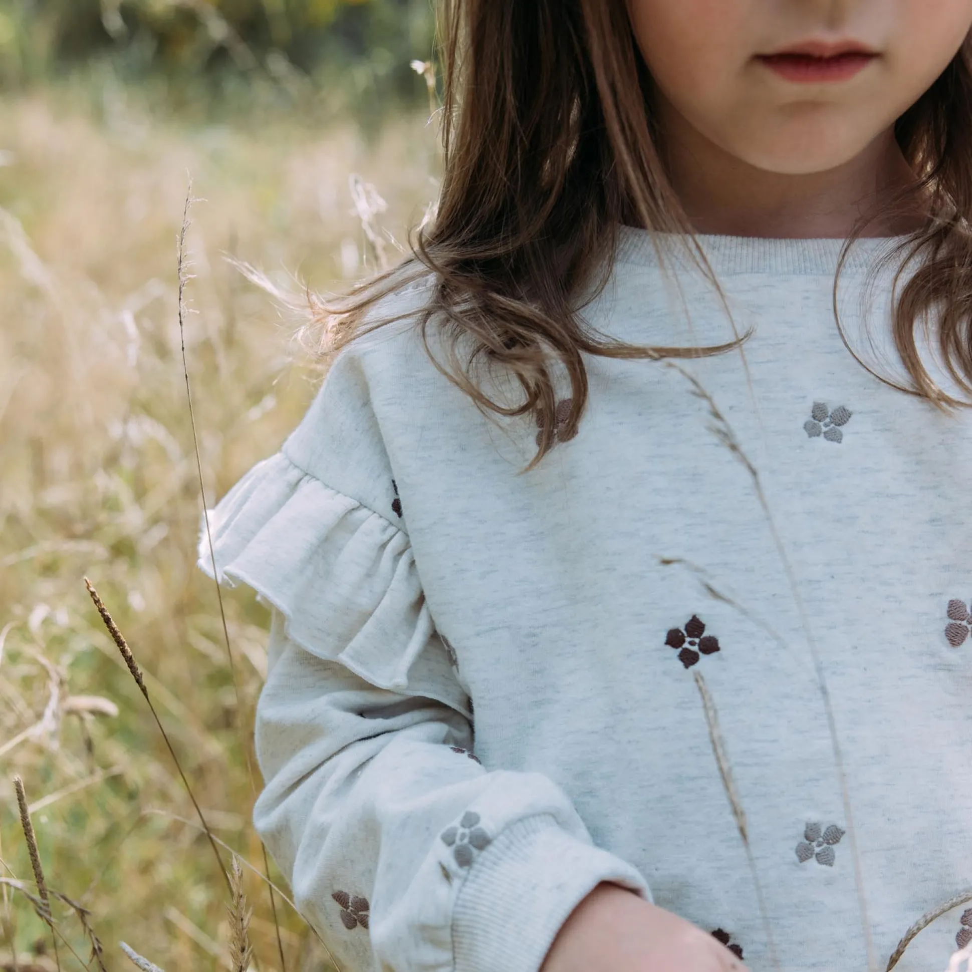 Sweet Petit peuter sweater Kiki lange mouwen bloemen beige