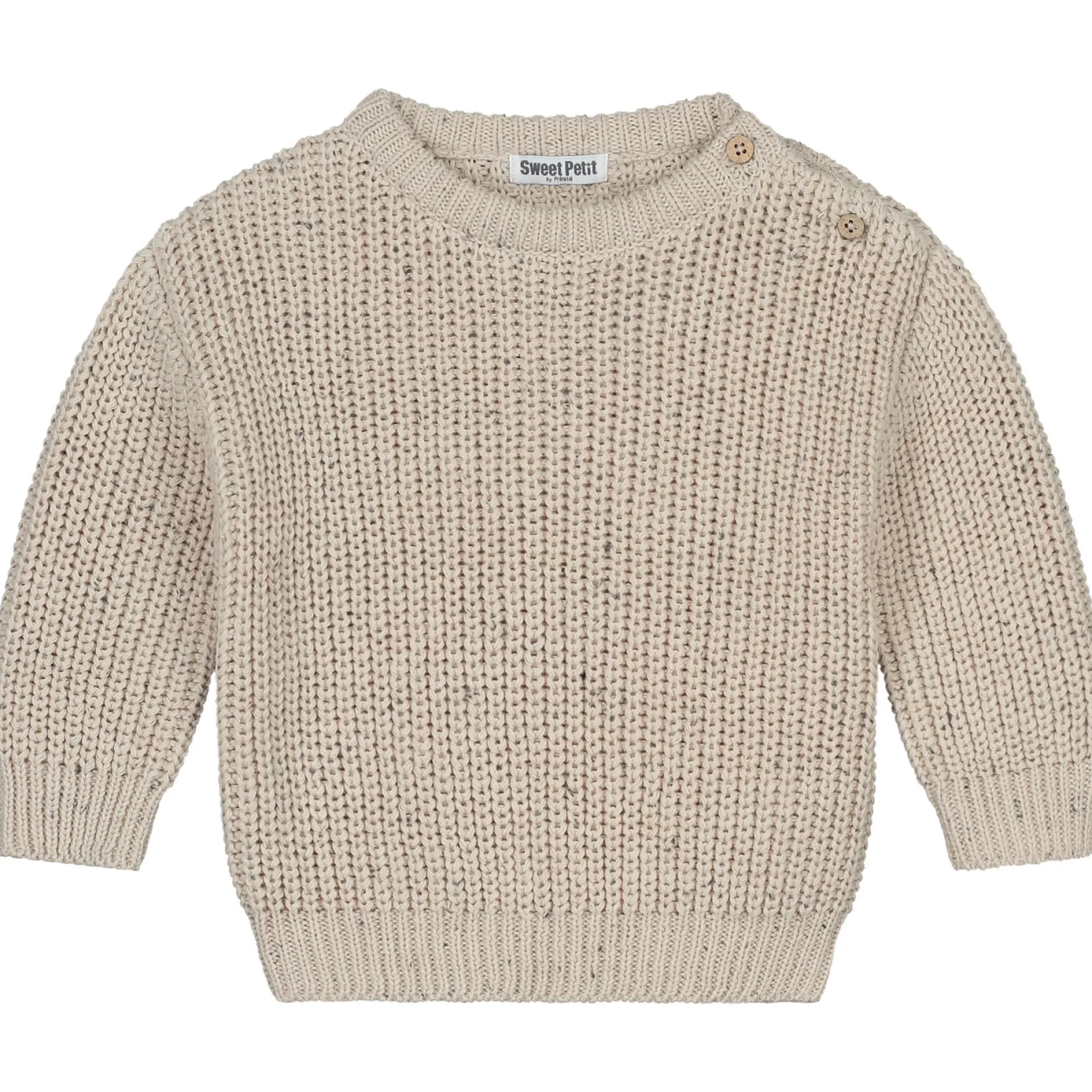 Sweet petit peuter trui Charlie lange mouwen melee beige