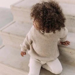 Sweet petit peuter trui Charlie lange mouwen melee beige