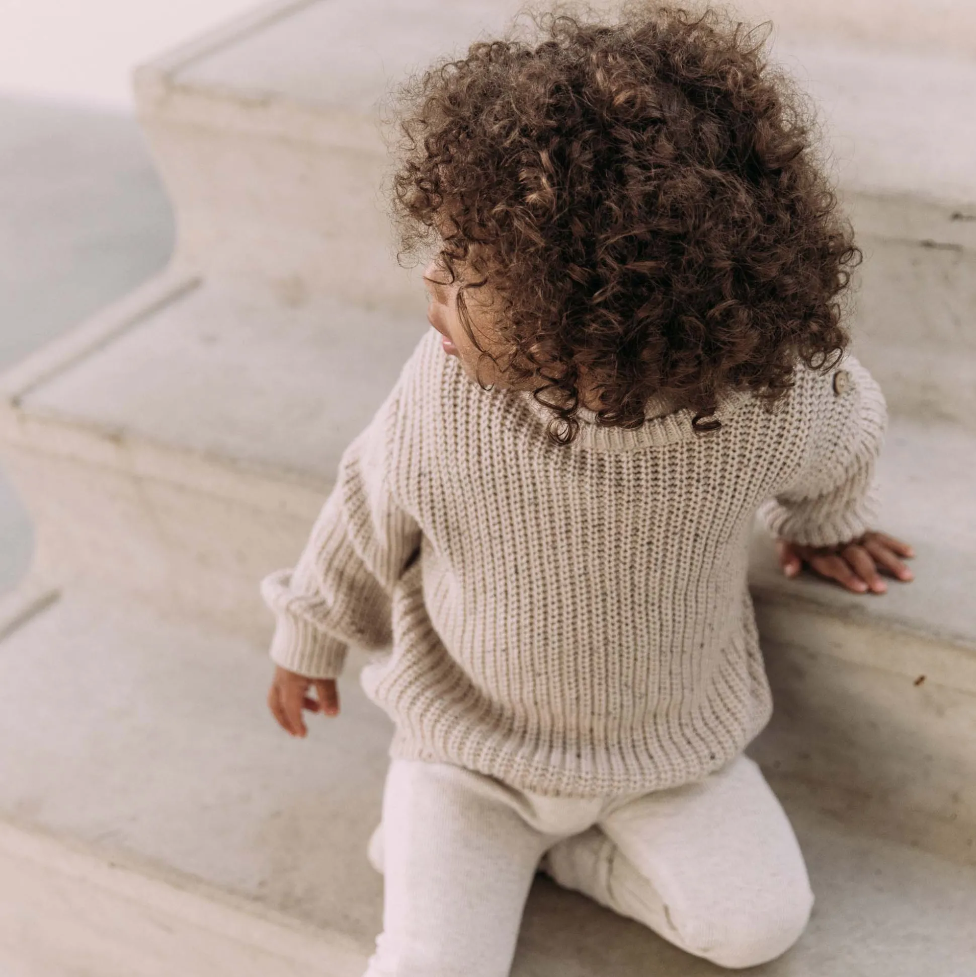 Sweet petit peuter trui Charlie lange mouwen melee beige