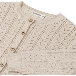 Sweet Petit peuter vest Hope lange mouwen effen beige