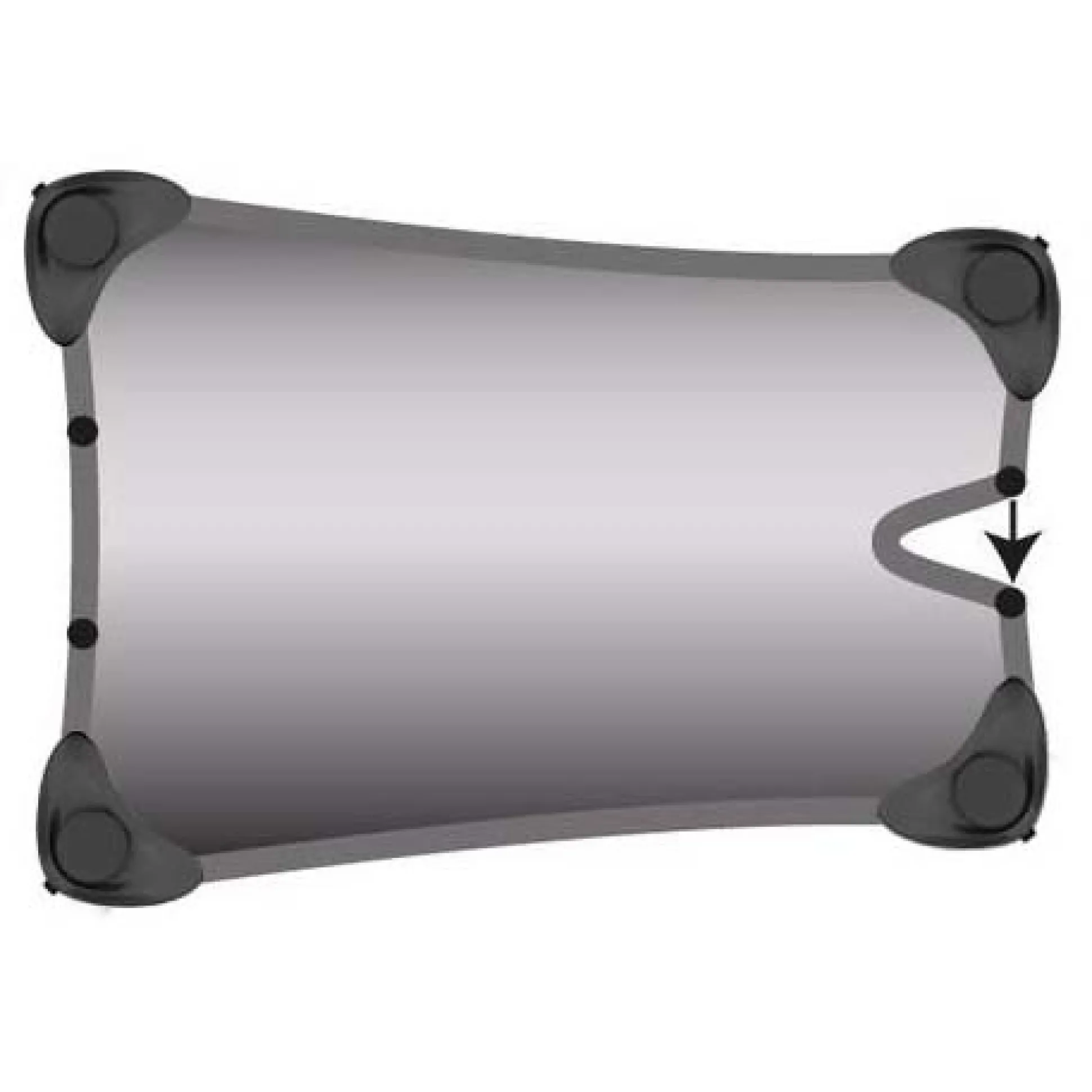 Yrda zonnescherm rekbaar Black