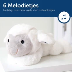 Zazu hartslagknuffel Heartbeat Liz wit