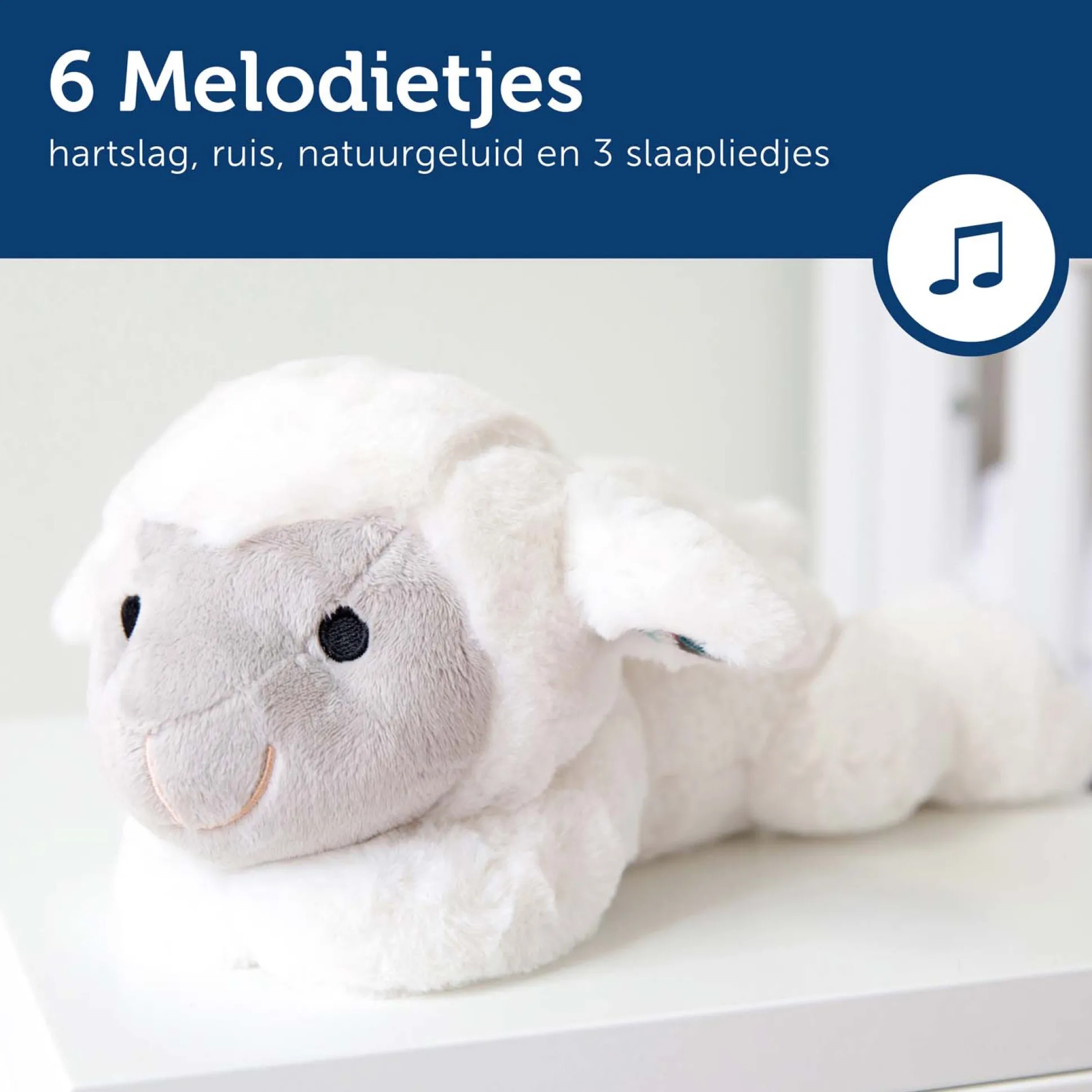 Zazu hartslagknuffel Heartbeat Liz wit