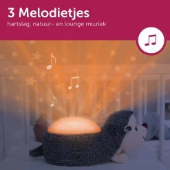 Zazu muziek projector harry de egel grijs