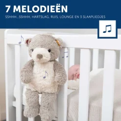 Zazu slaapknuffel bruno de beer grijs